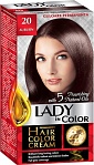 LADY IN COLOR Noturīga matu krēmkrāsa 20 Zelta kastanis, 50/50/25 ml