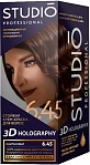 STUDIO 3D  krēm-krāsa matiem, Kastaņkrāsa, 6.45 , 50/50/15 ml
