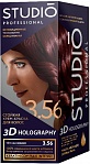 STUDIO 3D  krēm-krāsa matiem, Tumšs ķirsis, 3.56, 50/50/15 ml