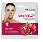 IDC INSTITUTE ''Pomegranate'' atjaunojoša,savelkoša auduma maska sejai ar olīveļļas ekstraktu,23g